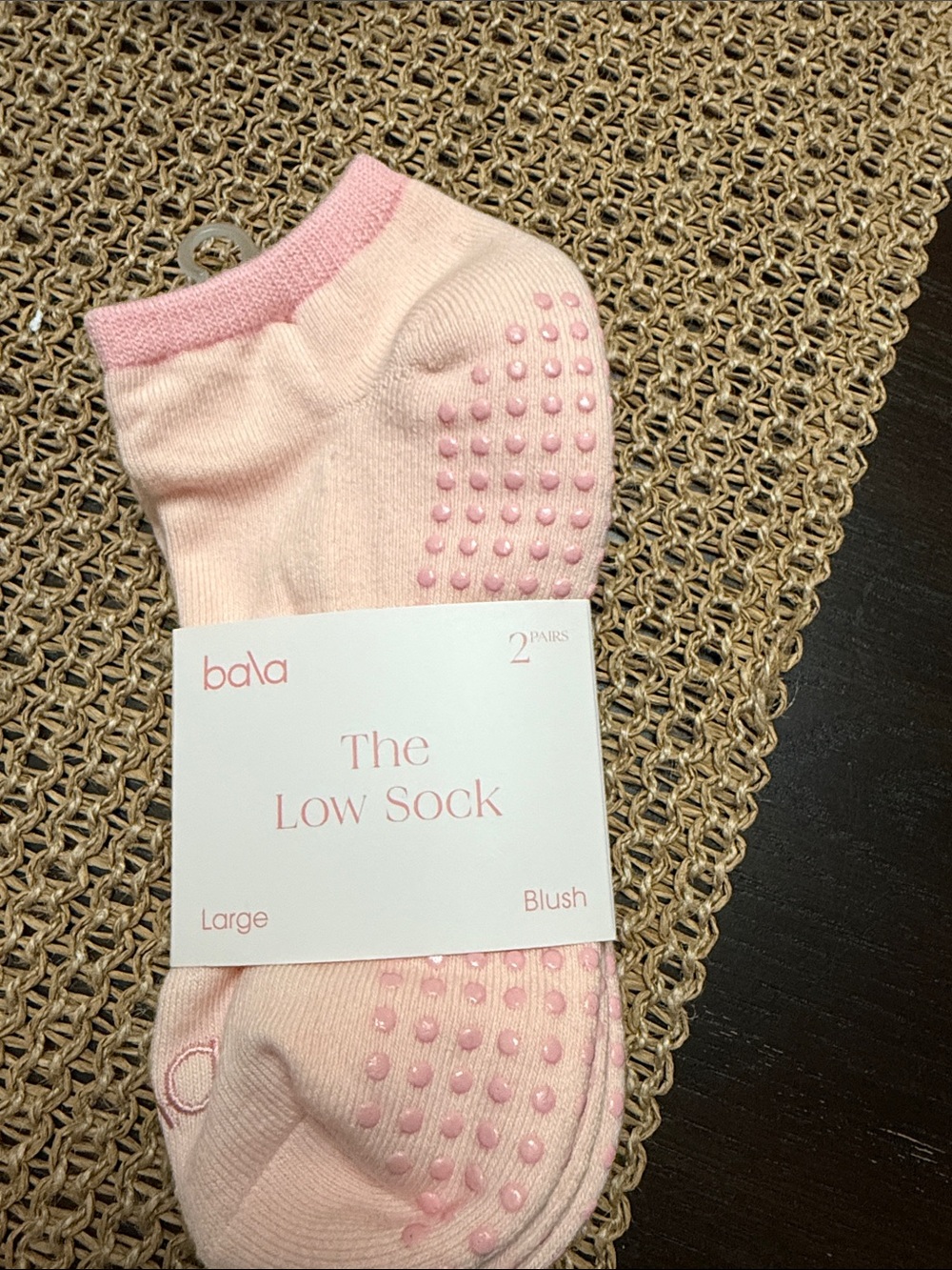 NWT Bala The Low Sock Size Large - Grip Pilates Barre Yoga 2 Pack Two Pack